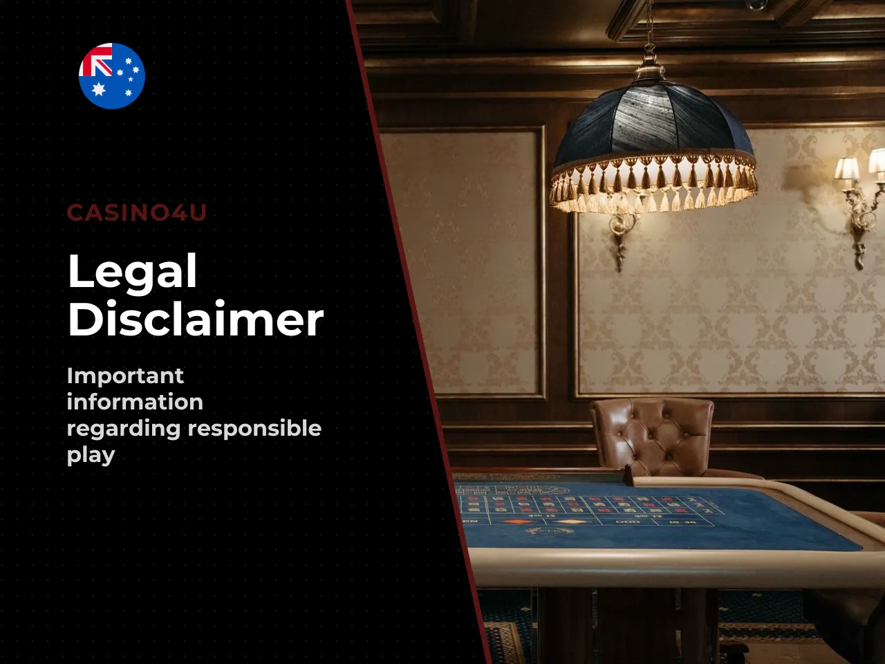 Legal and harm-minimisation disclaimer. This information